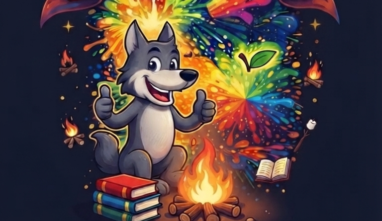 Campfire Reading Night — cocoa, stories, and free books to take home.