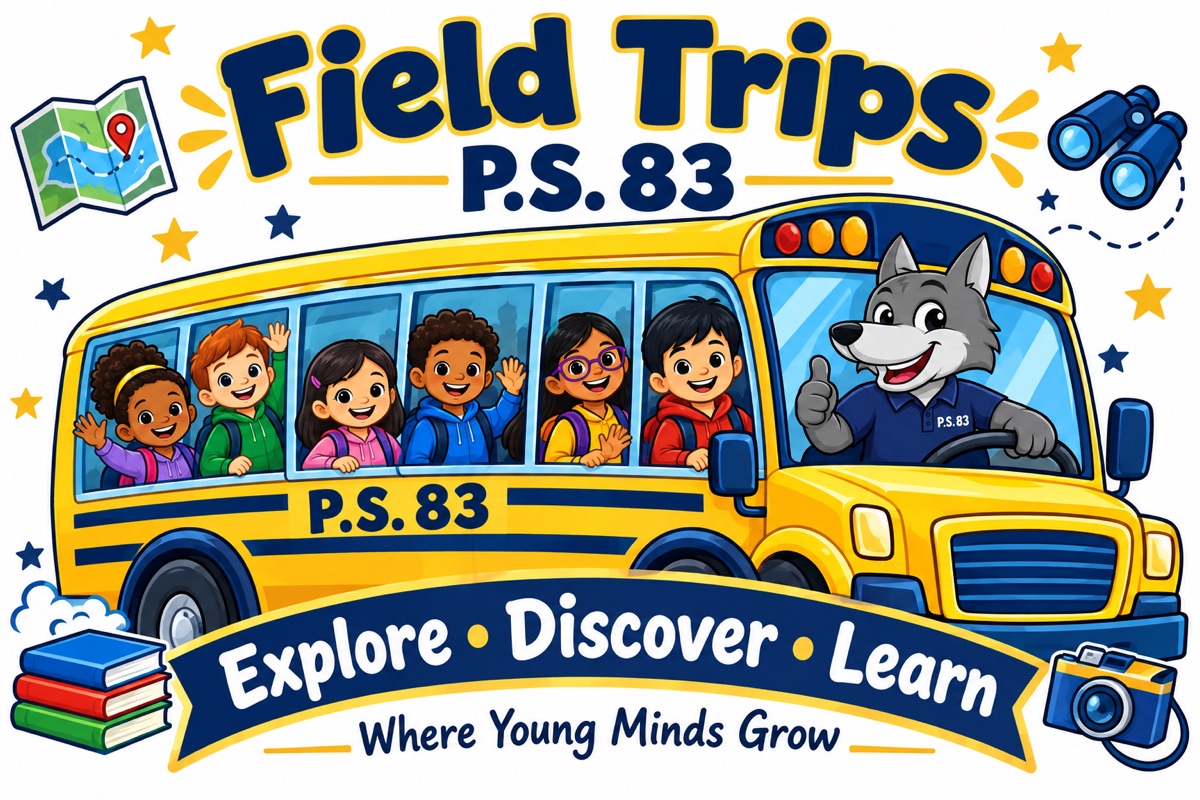 Learning Beyond the Classroom! At P.S. 83, field trips provide meaningful extended learning opportunities that bring classroom lessons to life. Through hands-on experiences, students explore new places, make real-world connections, and deepen their understanding of what they learn in school while creating lasting memories with their classmates.